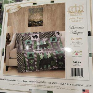 Mountain Whispers 50" x 60" Quilted Throw by Virah Bella & Phyllis Dobbs